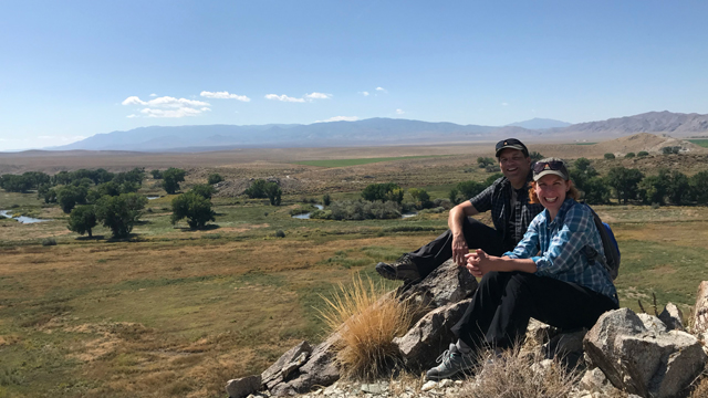 Hosts Chris Orr and Dave Santina posing together in the Nevada